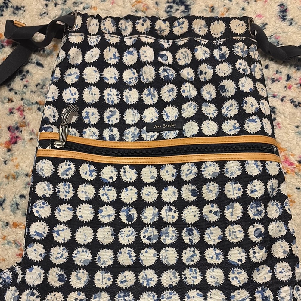 Vera Bradley Navy and White Floral Backpack